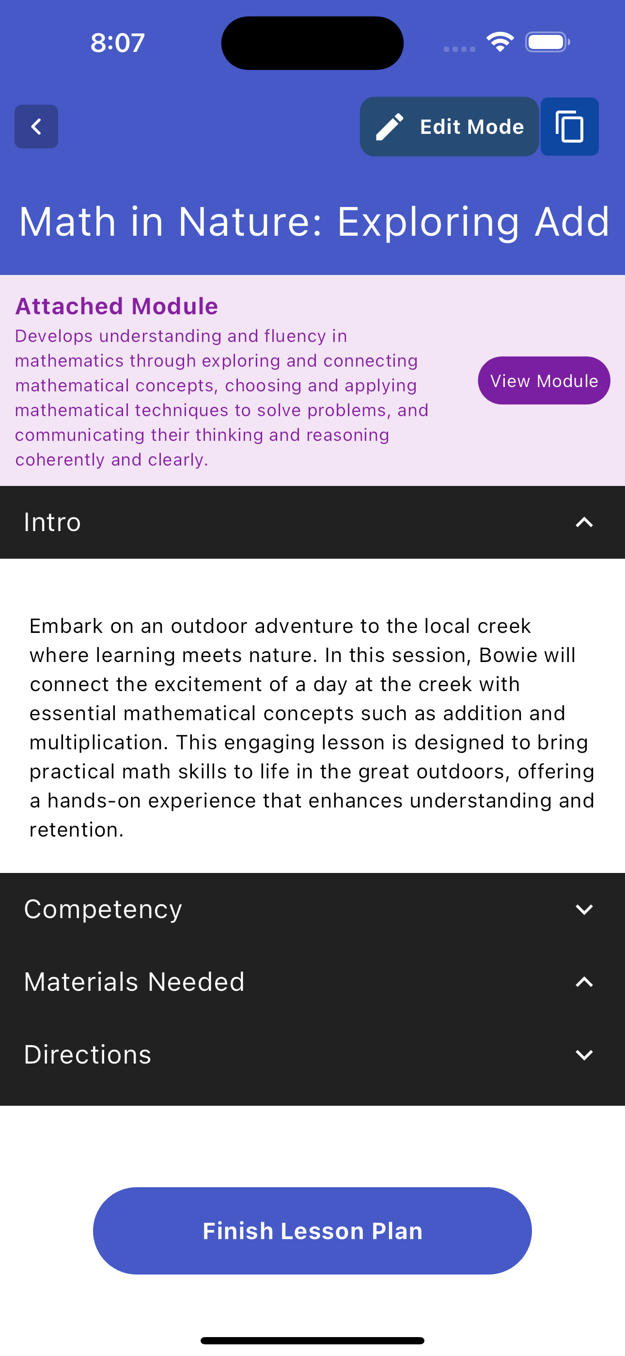 Screen shot of unskool app