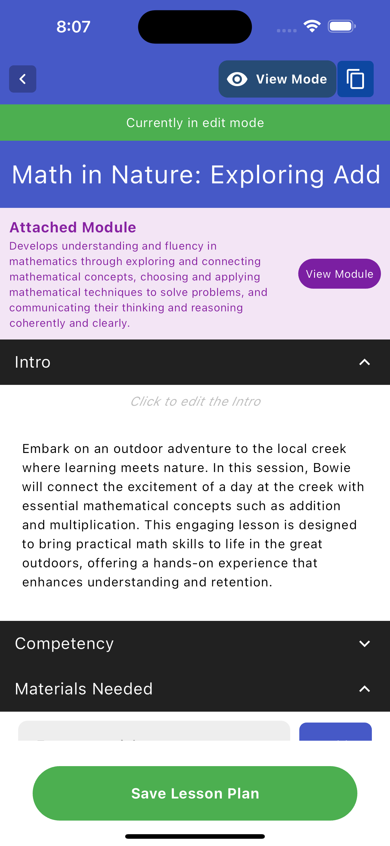 Screen shot of unskool app