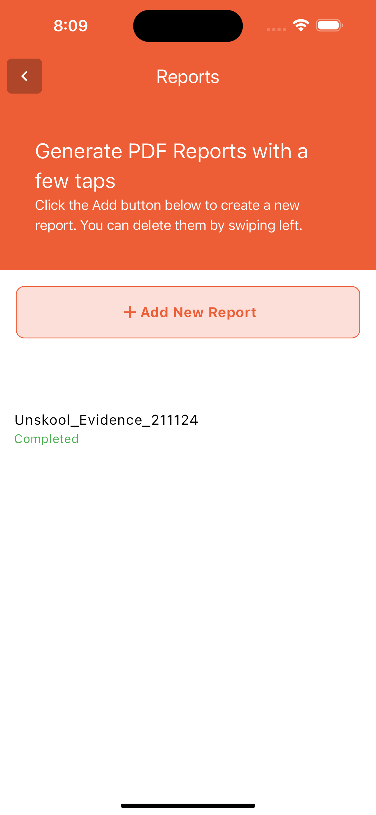 Screen shot of unskool app