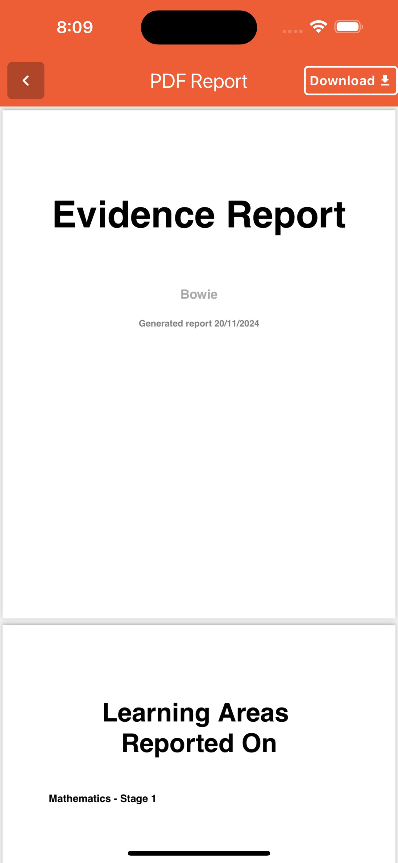 Screen shot of unskool app