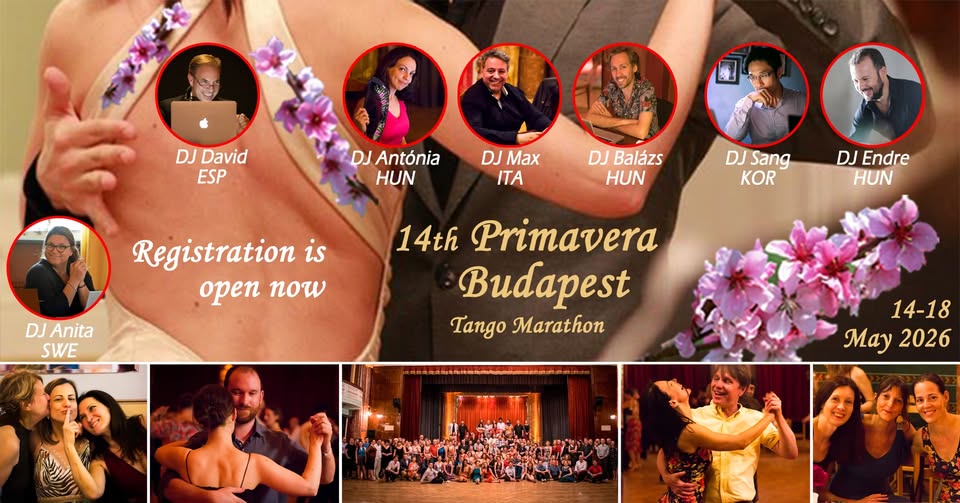 14th Primavera Budapest Tango Marathon 14-18 May 2026