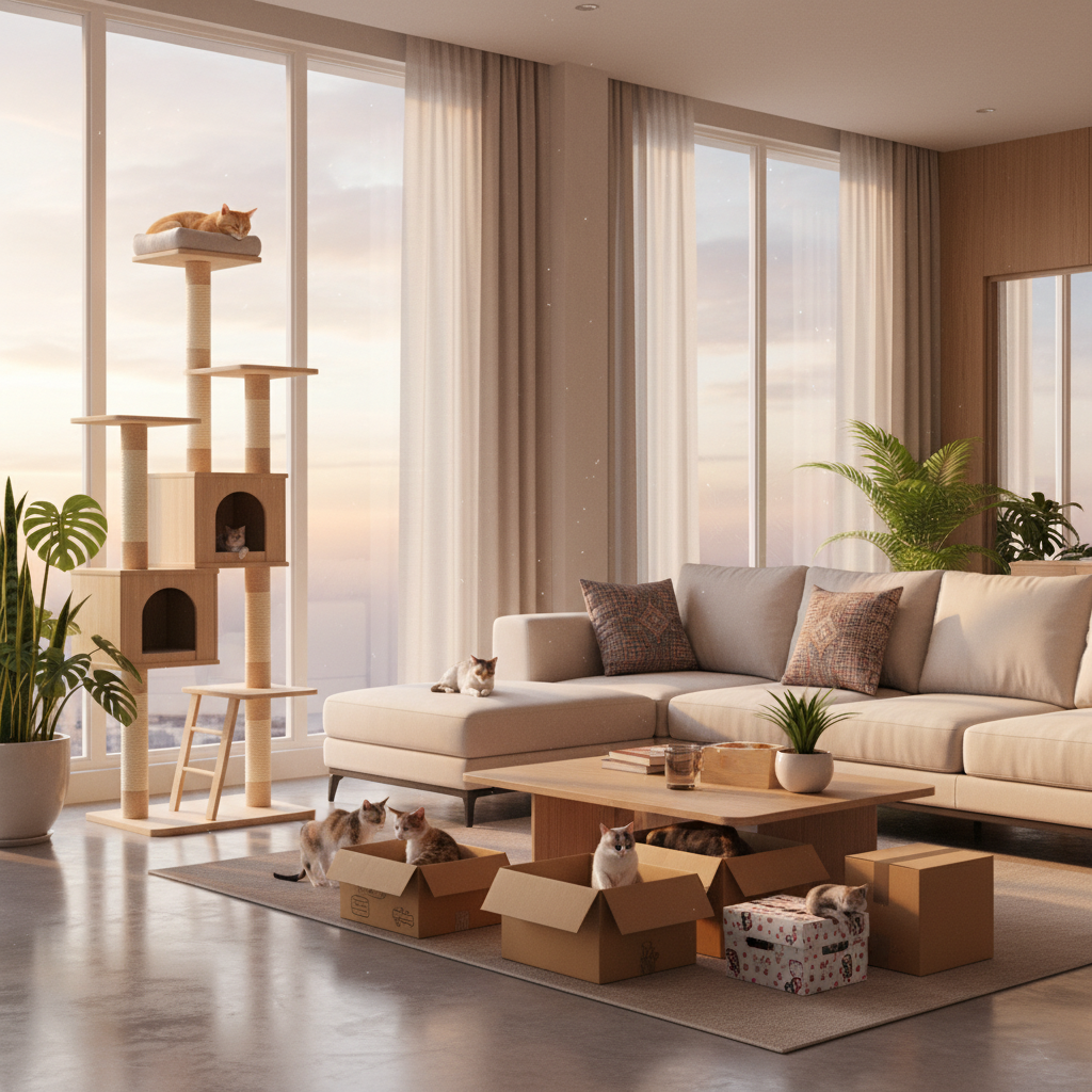 为应激猫咪准备的MEMO模式家庭布置