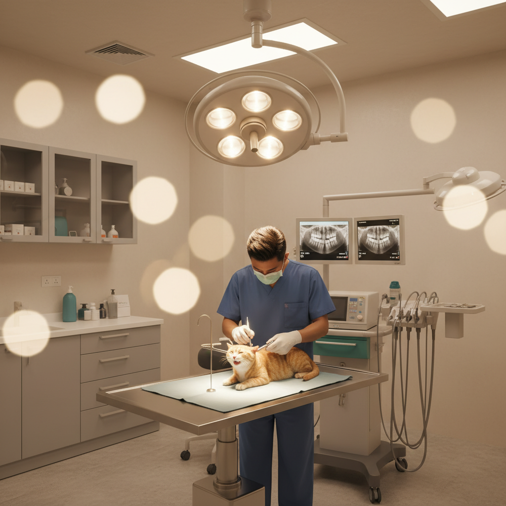 马来西亚兽医诊所牙科手术场景