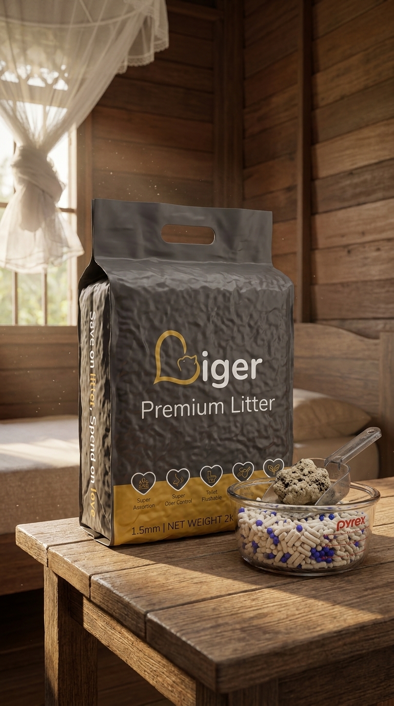 Liger 1包装放在甘榜屋床头，准备长Raya住宿。