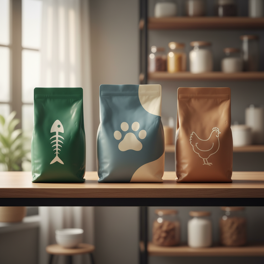 Jenama makanan kucing kering beku tempatan Malaysia di rak