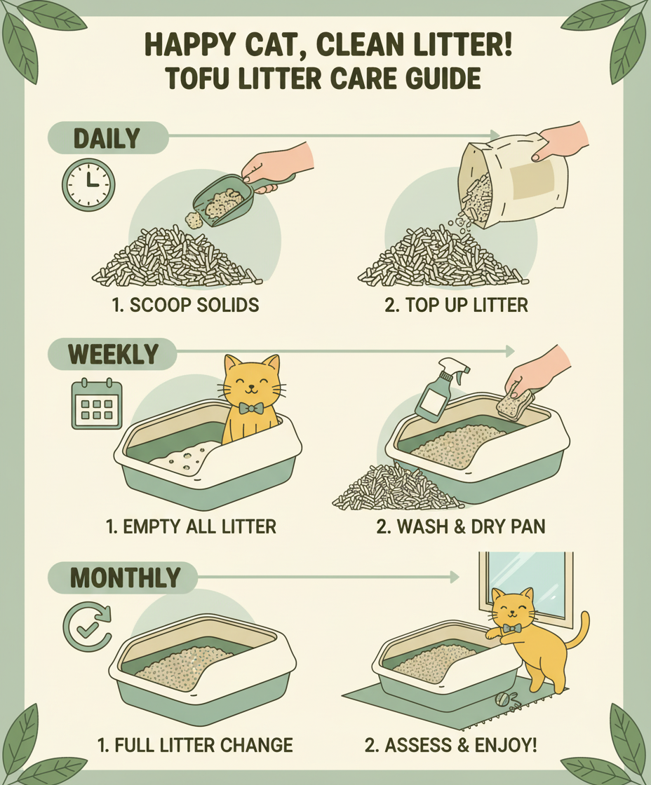 豆腐貓砂維護日曆視覺指南