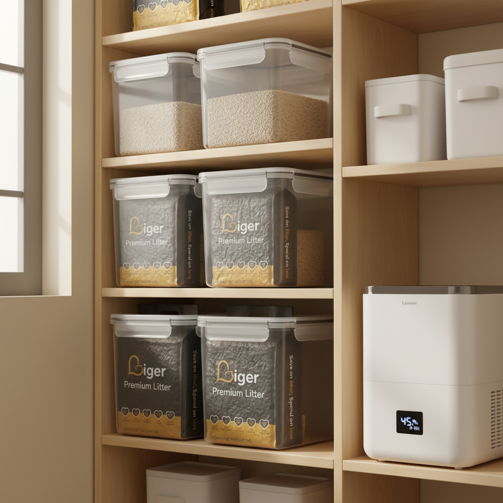 在潮湿气候中密封储存豆腐猫砂