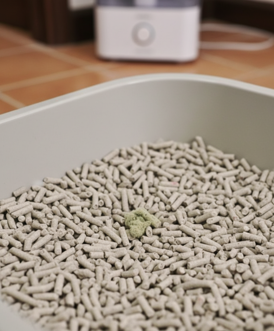 豆腐猫砂因高湿度出现早期霉变迹象