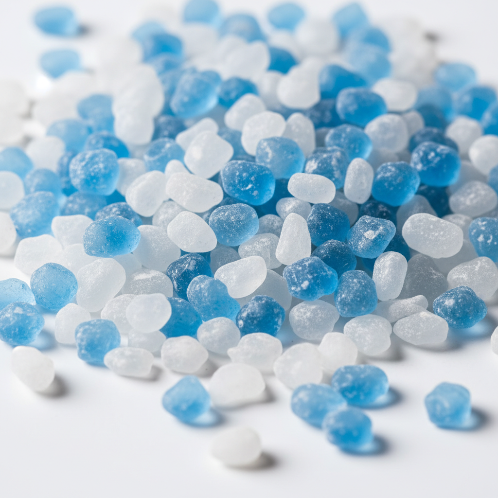 Generic silica crystal cat litter close-up