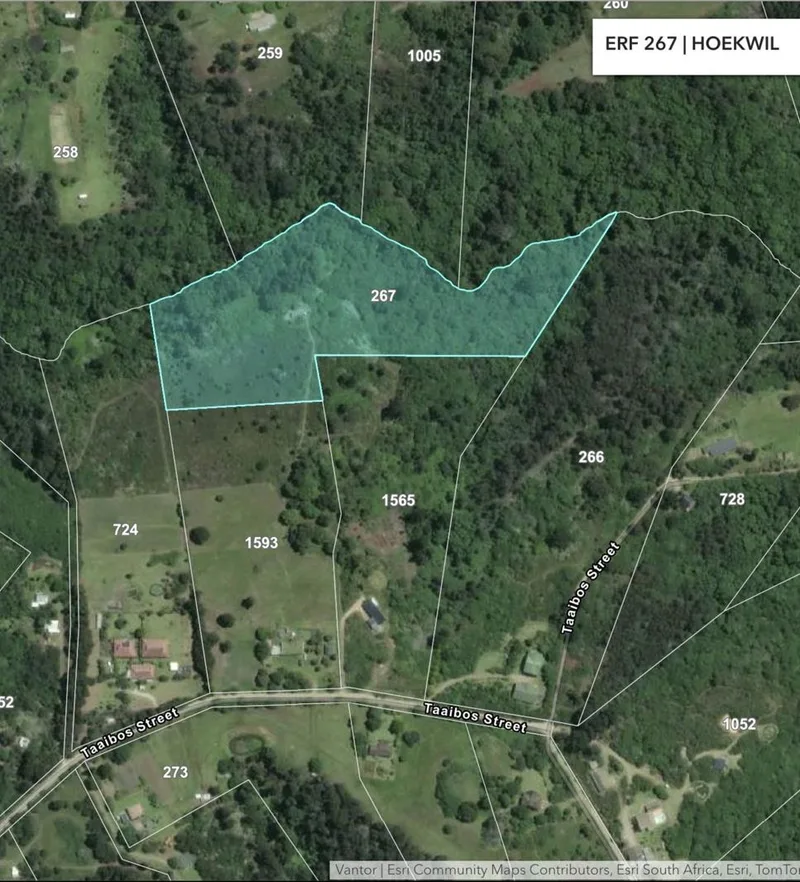 3.4 ha Land available in Hoekwil