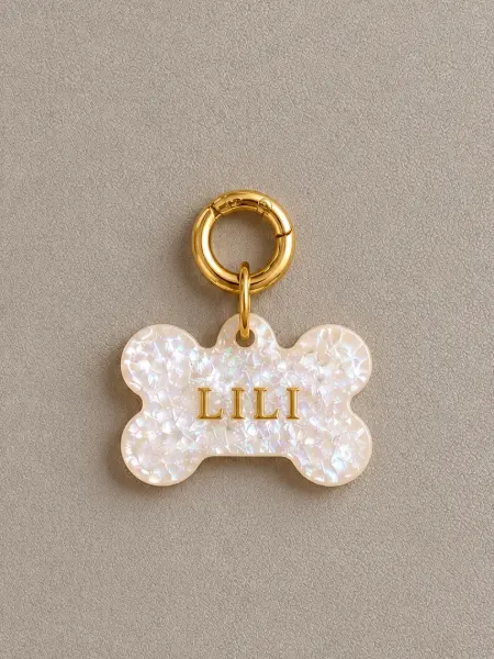 Placa Identificativa Lux Pet resina · Blanco perla