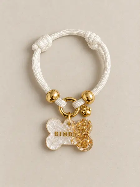 Collar simple + Placa Identificativa Lux Pet resina