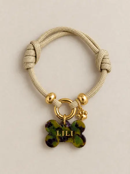 Collar simple + Placa Identificativa Lux Pet resina · Camuflaje