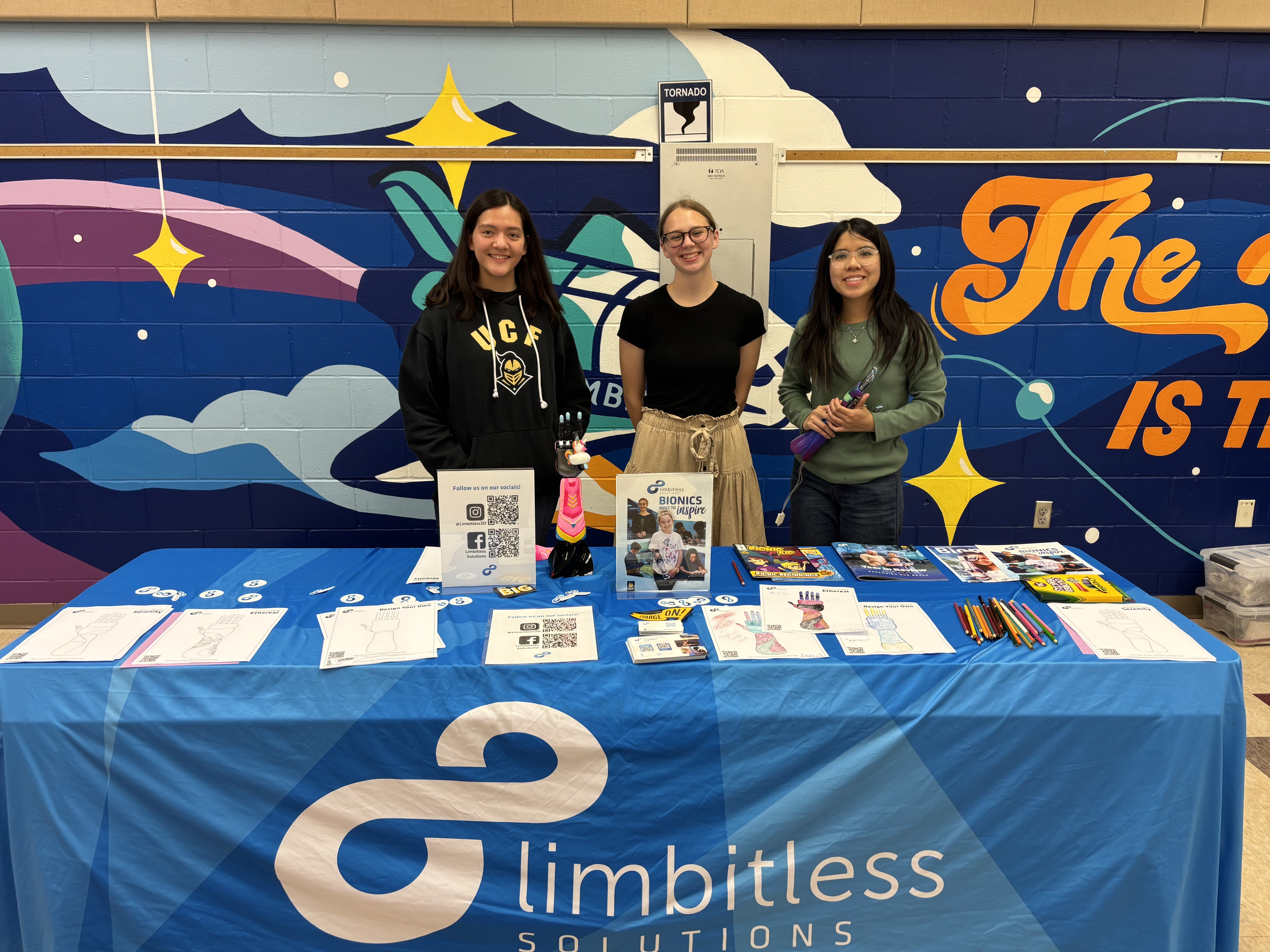 Limbitless scholars tabling at an event.
