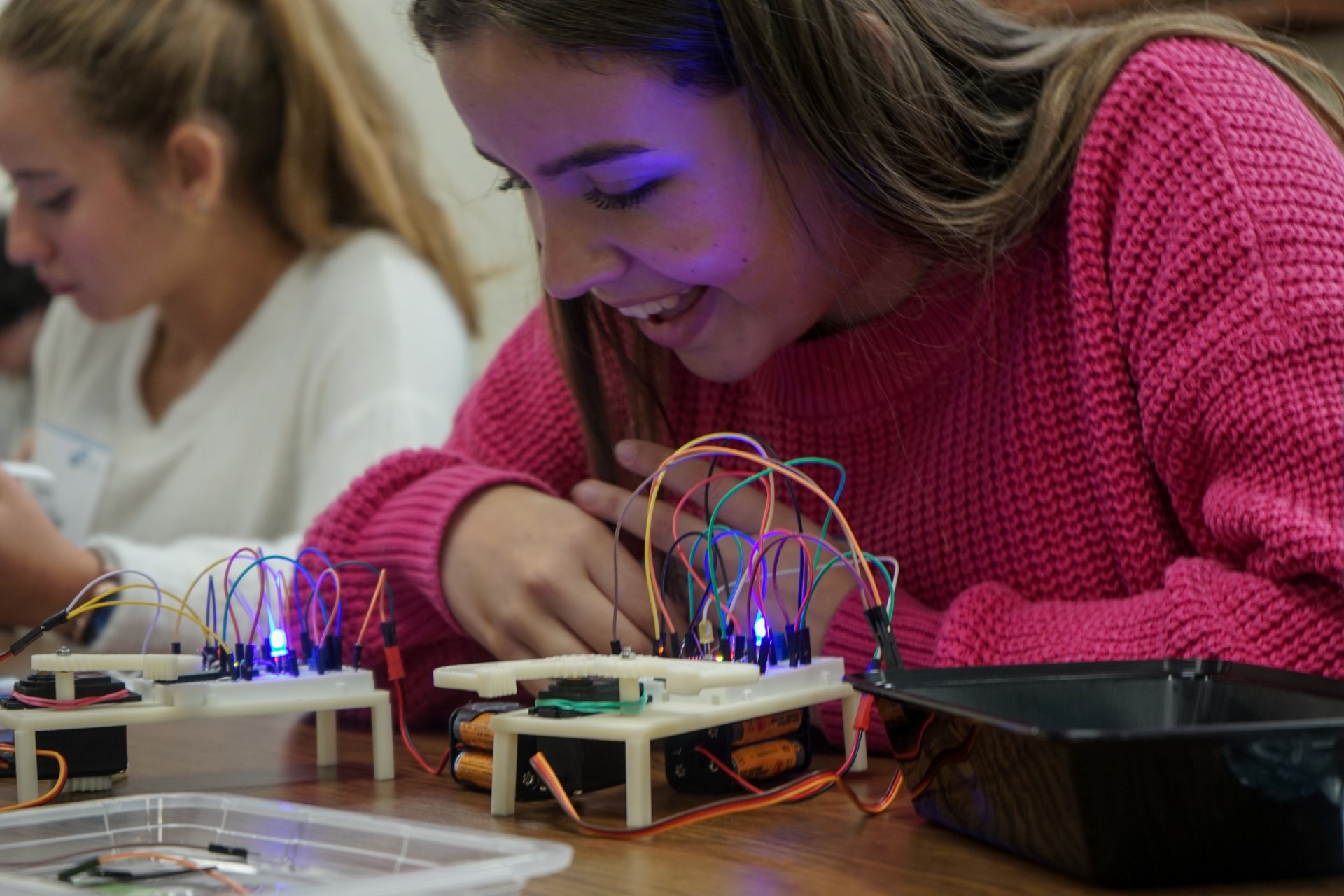 Working with girl scouts