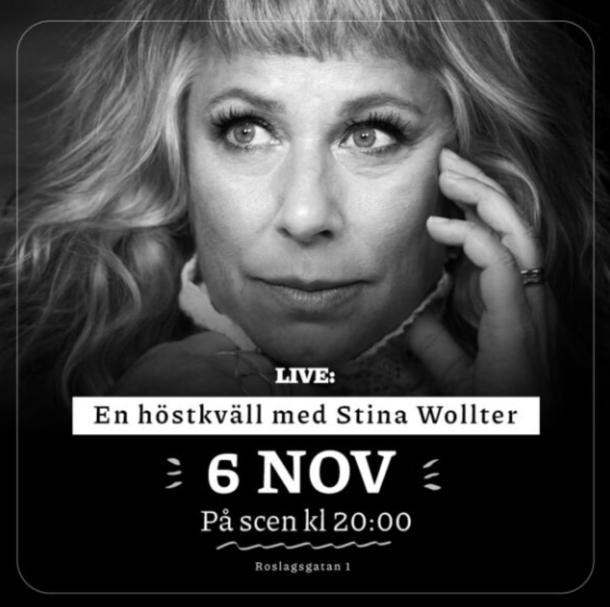En höstkväll med Stina Wollter