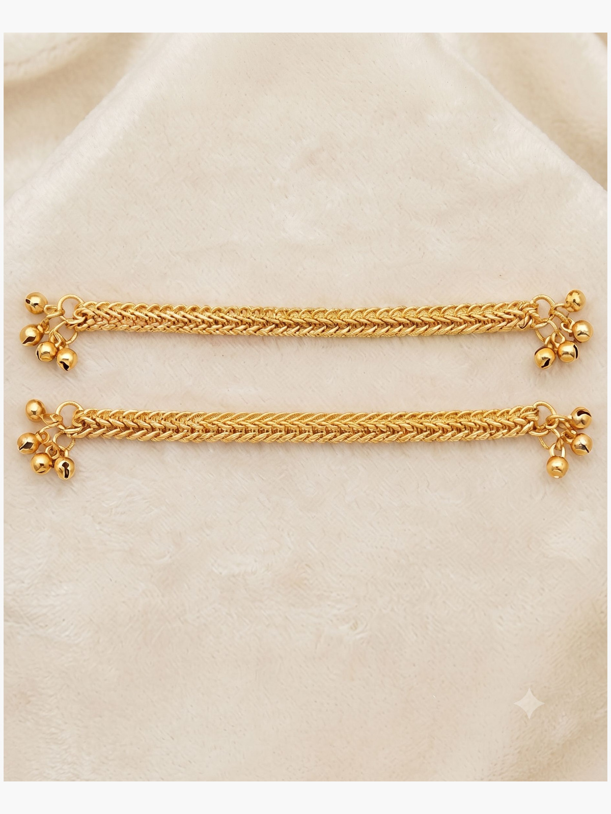 Traditional Gold-Plated Multi-Strand Chain Anklets