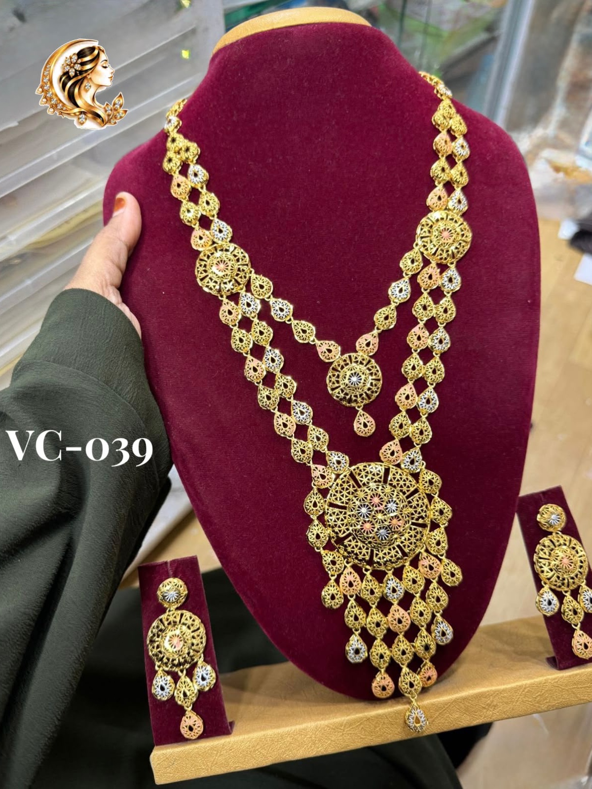 Gold plated tri haram 1