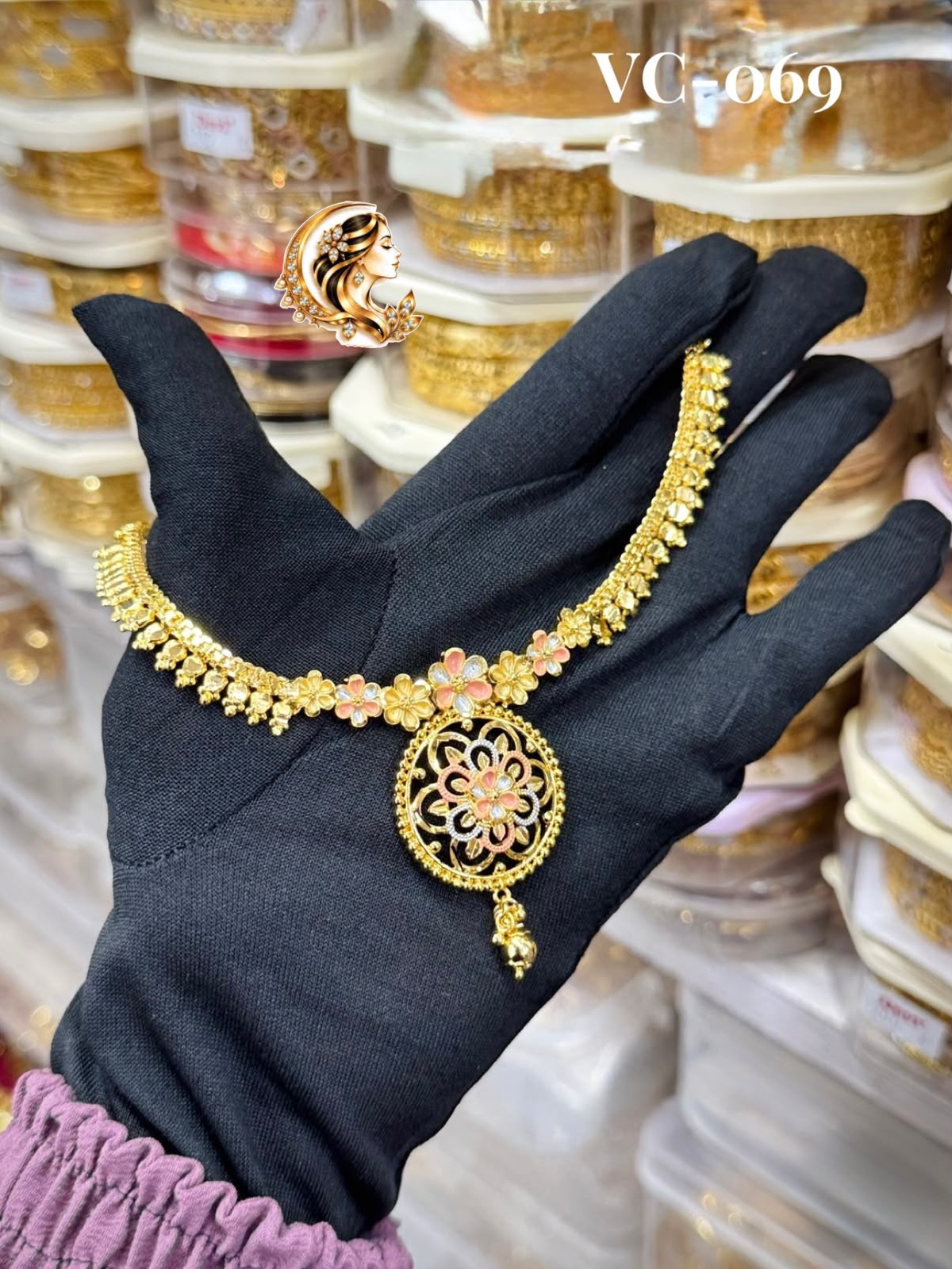 Gold plated Indian necklace