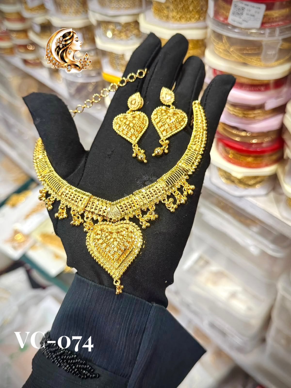 Gold plated bridal necklace