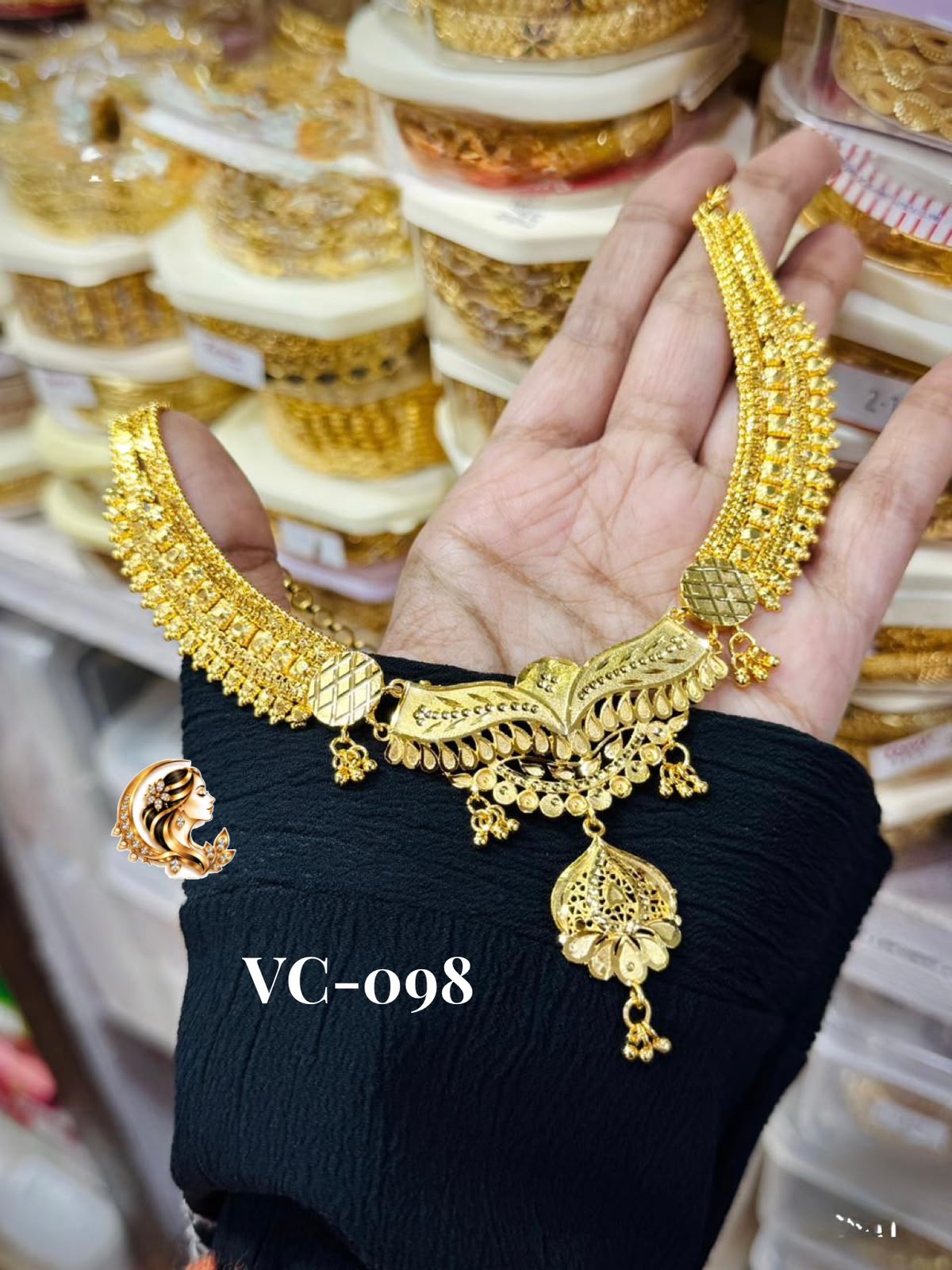Gold plated Indian necklace