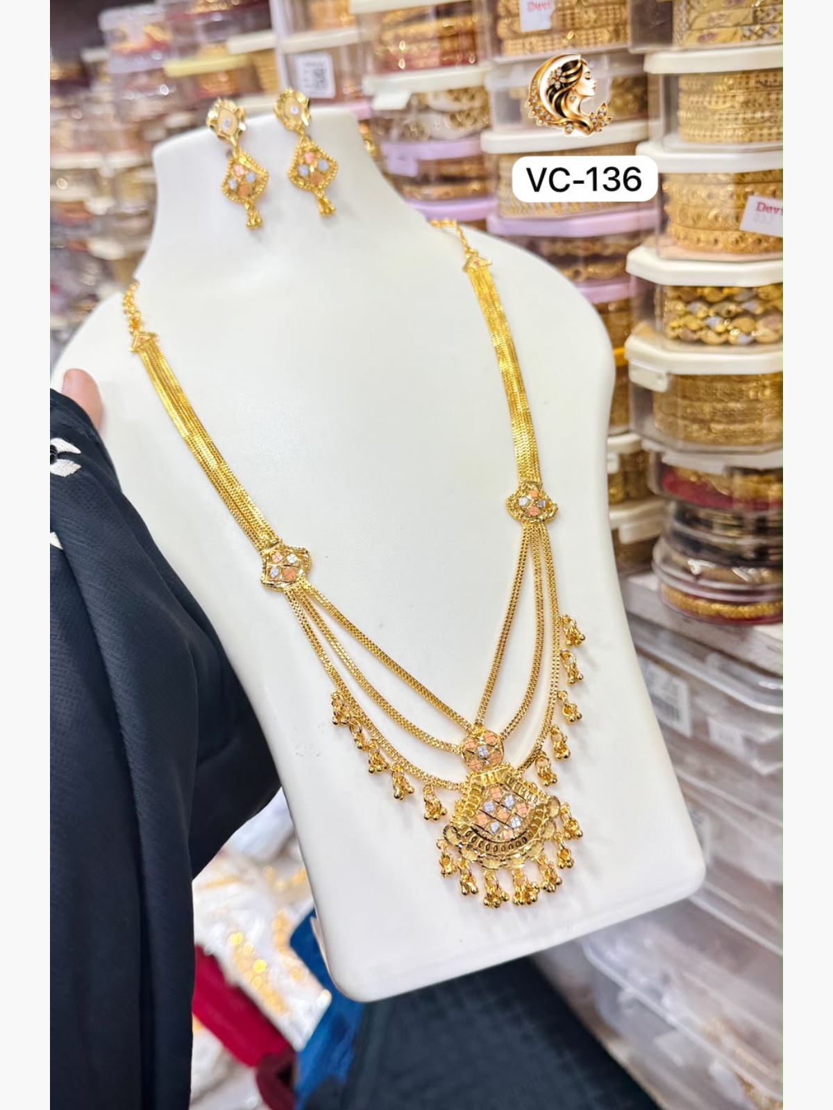Gold plated tri haram 1