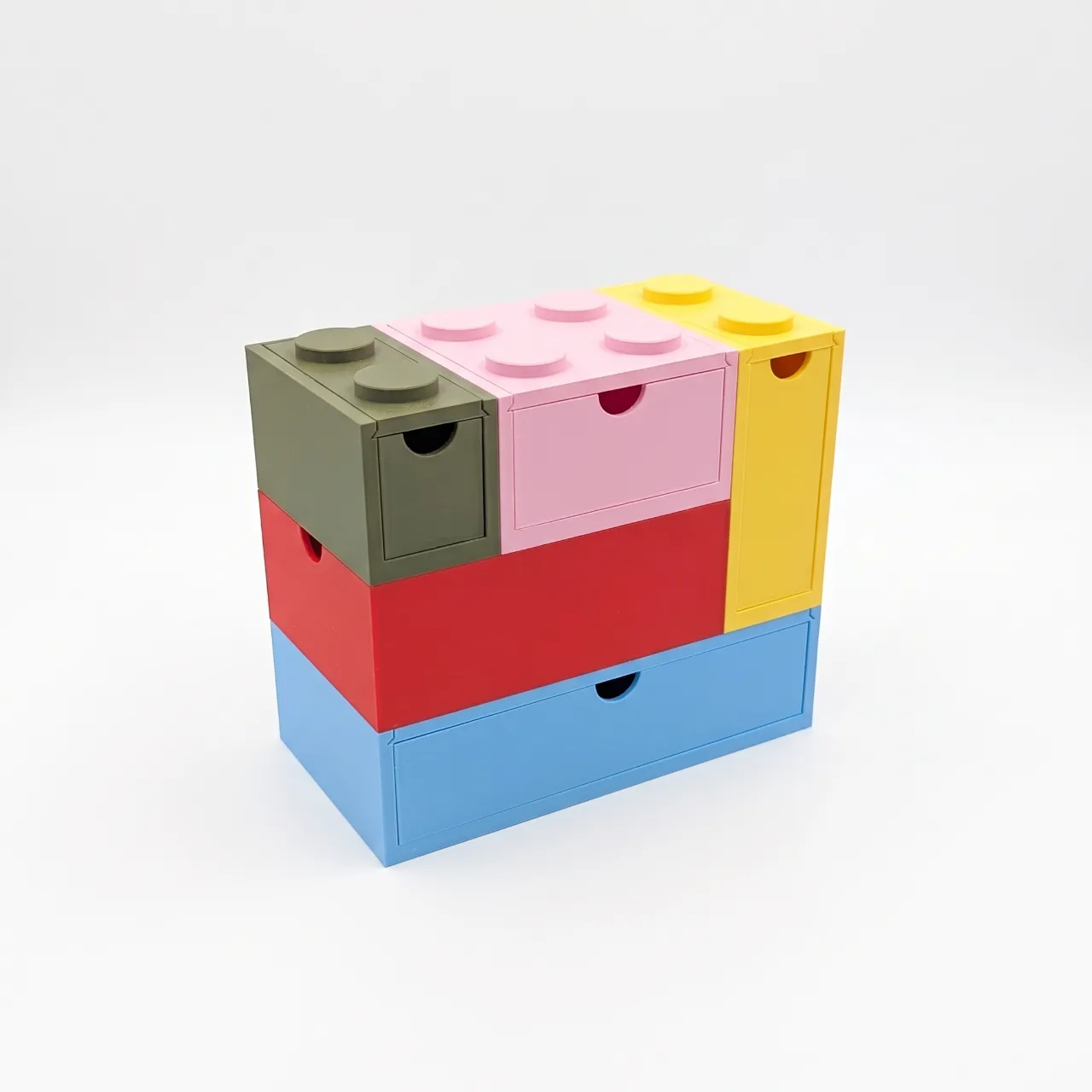 Modular LEGO-like Desk Storage Containers to Reduce Desk Clutter