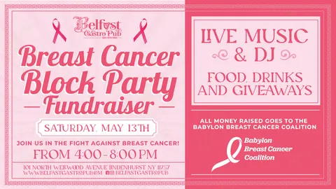 Flyer or image for Breast Cancer Block Party Fundraiser