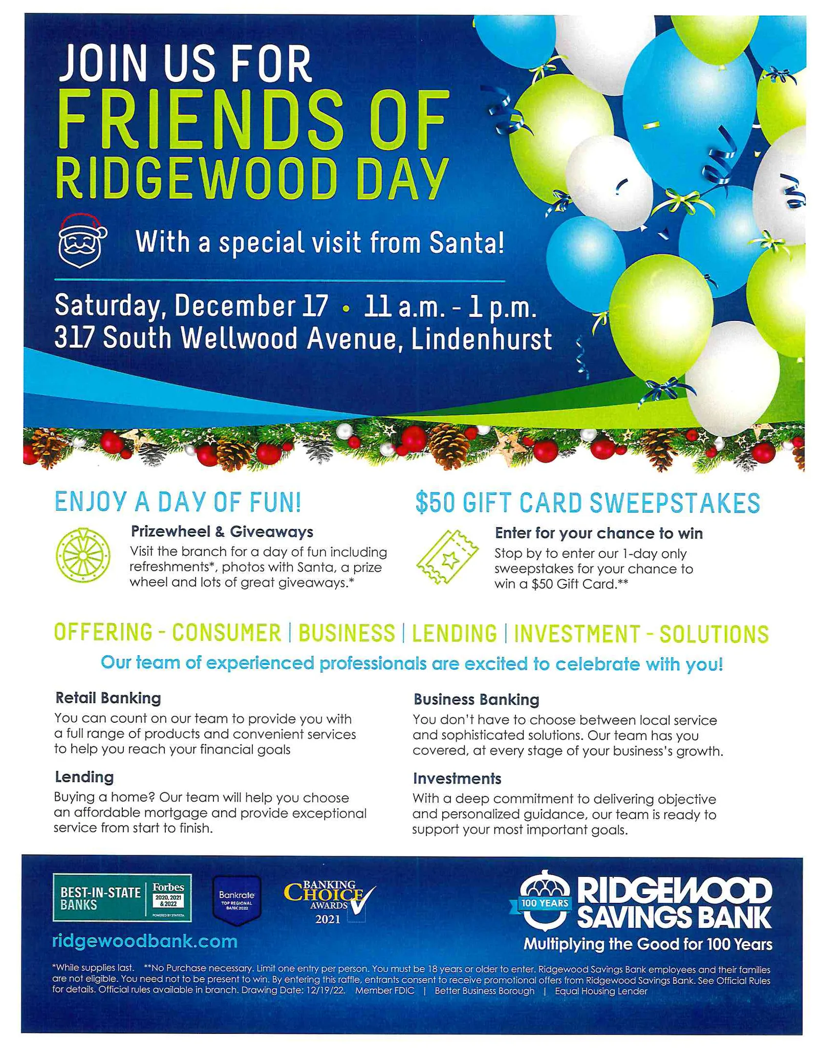Flyer or image for Friends of Ridgewood Day