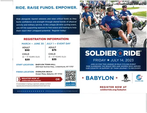 Flyer or image for Wounded Warrior Soldier Ride