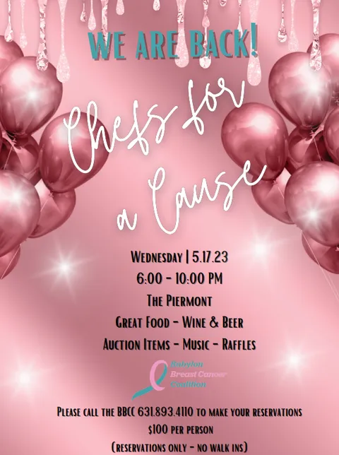Flyer or image for Chefs for a Cause