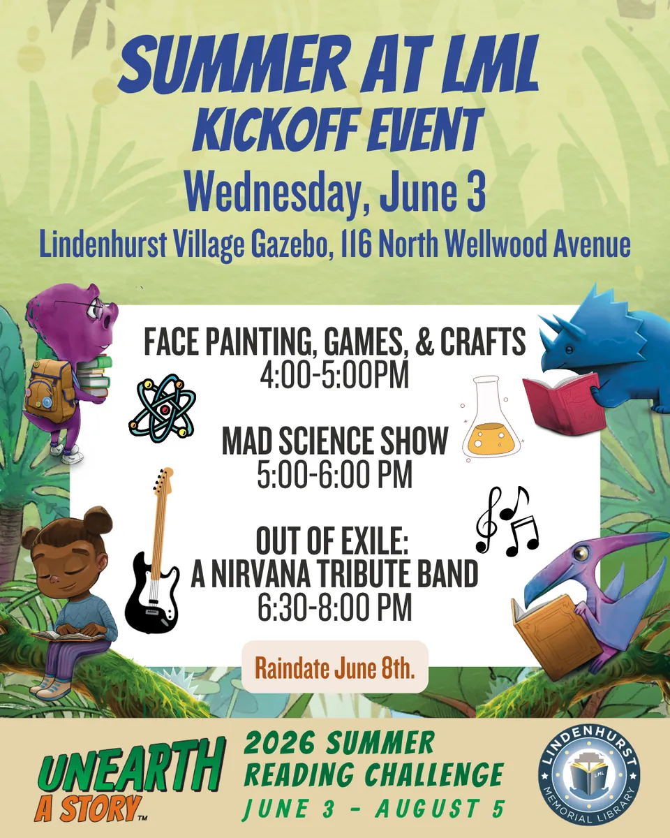 Flyer or image for Summer Reading Club Kickoff