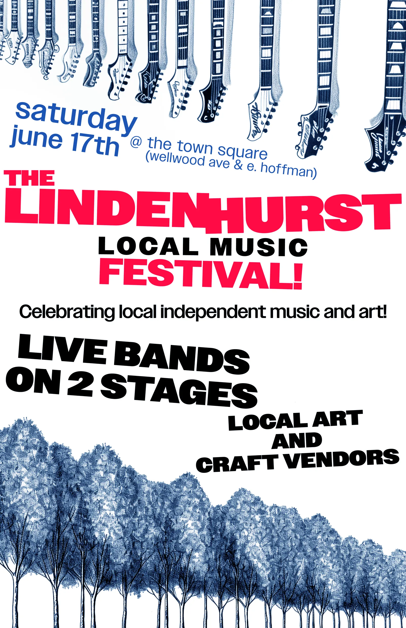Flyer or image for Lindenhurst Local Music and Art Festival