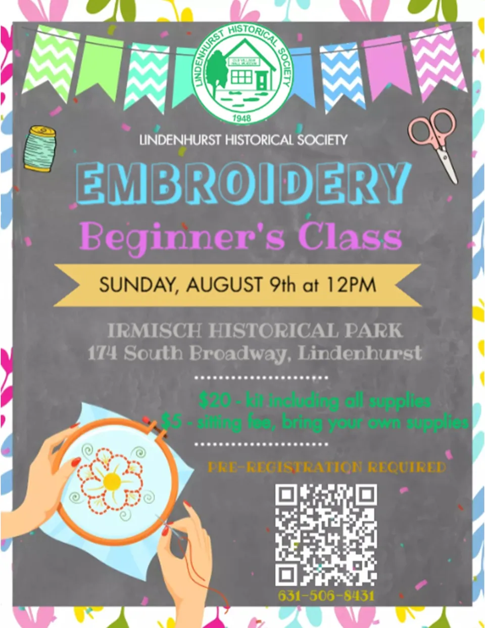 Flyer or image for Another Embroidery Class for Beginners