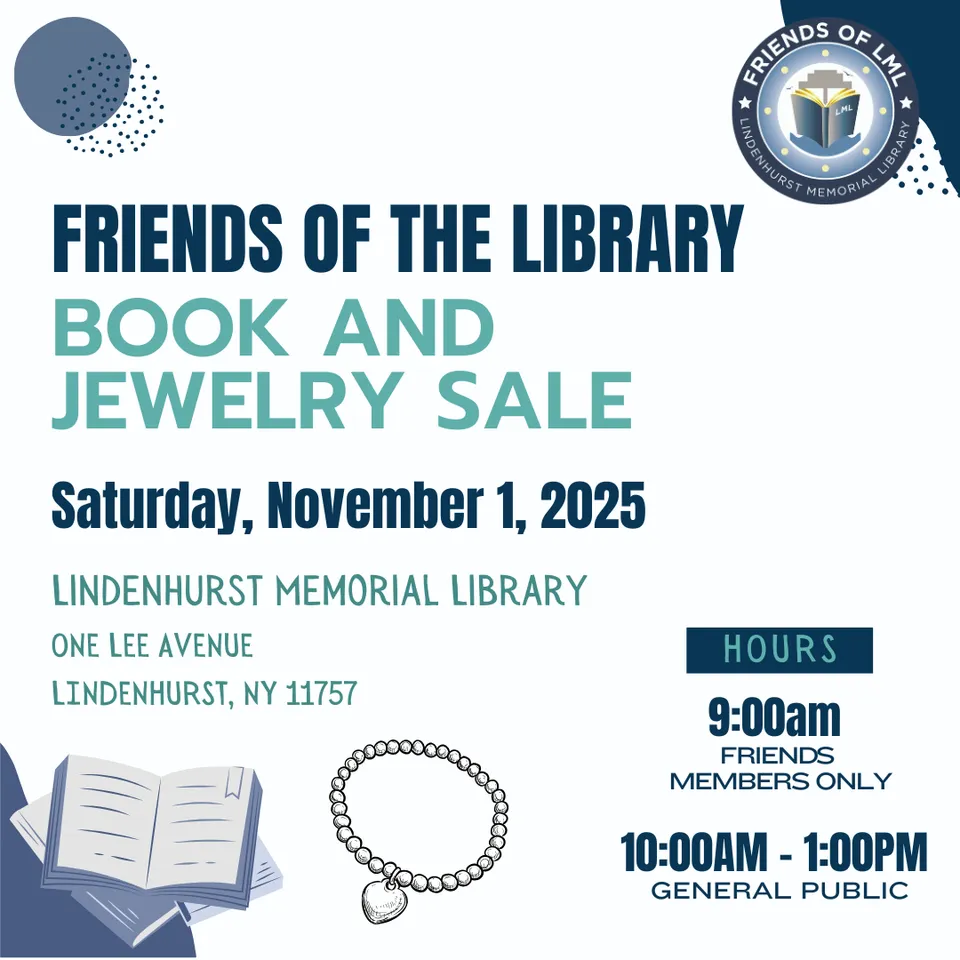 Flyer or image for Lindenhurst Library Book Sale