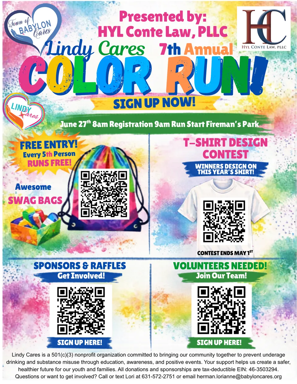 Flyer or image for Lindy Cares Color Run