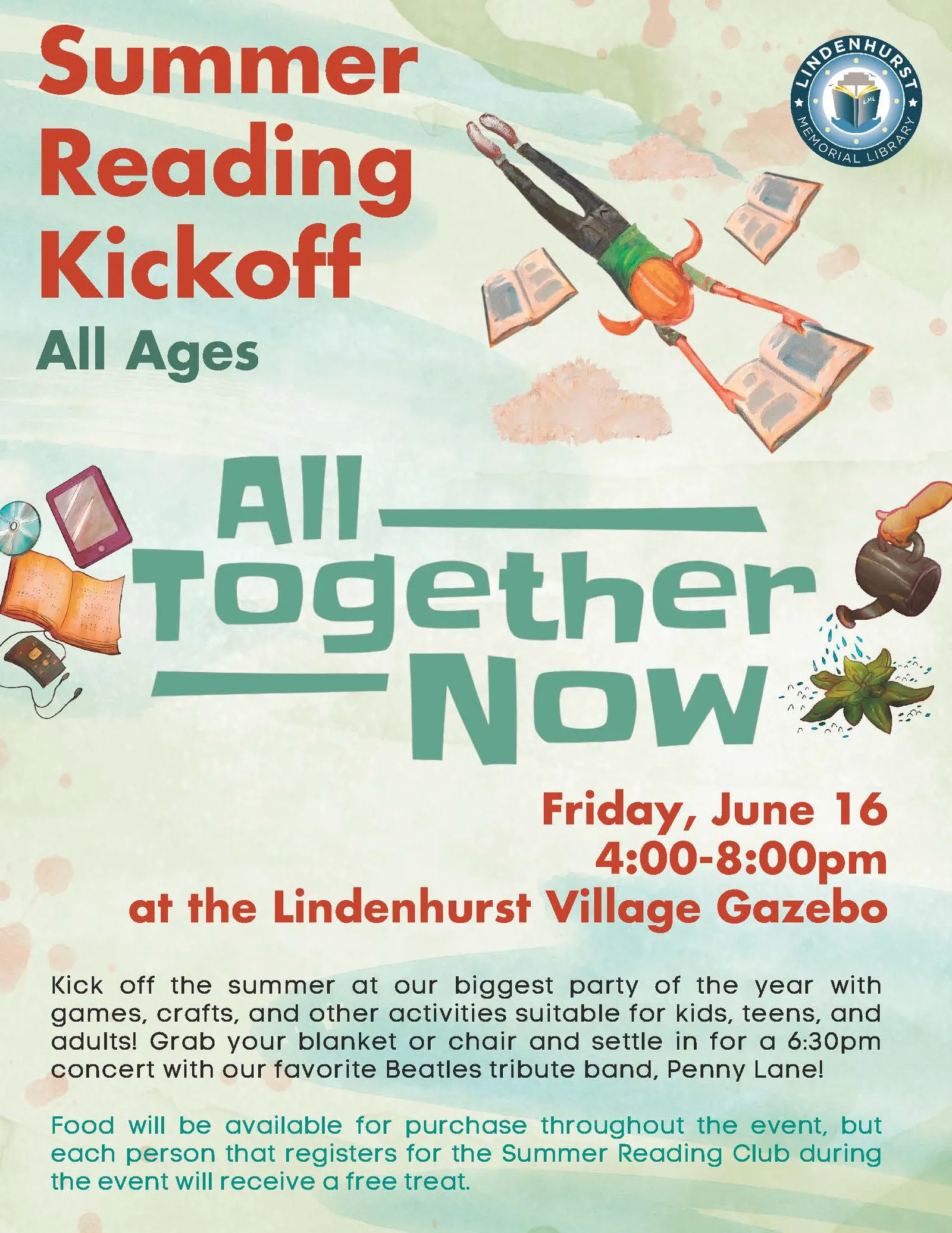 Flyer or image for Summer Reading Program Kick-Off