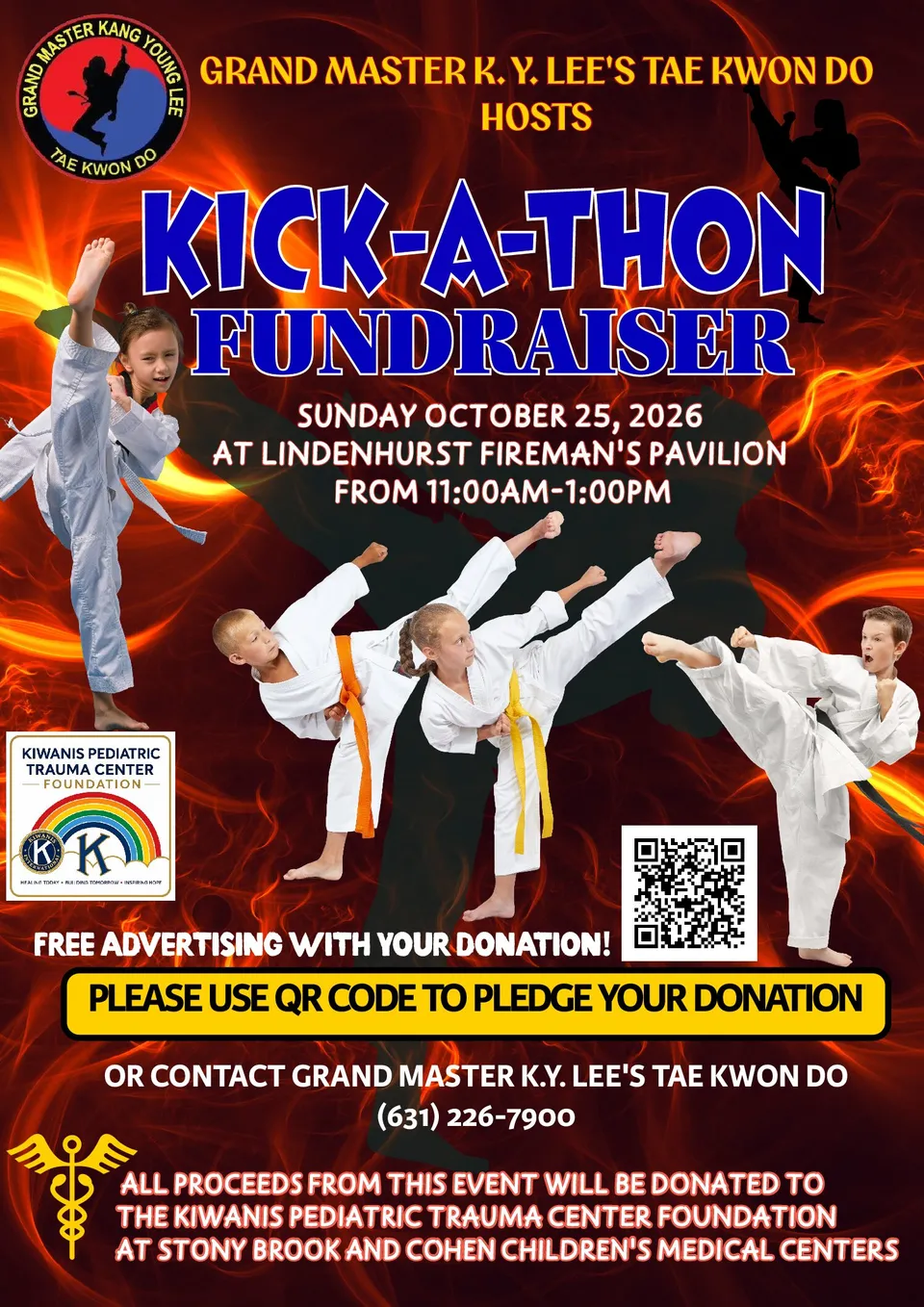 Flyer or image for Kick-A-Thon Fundraiser