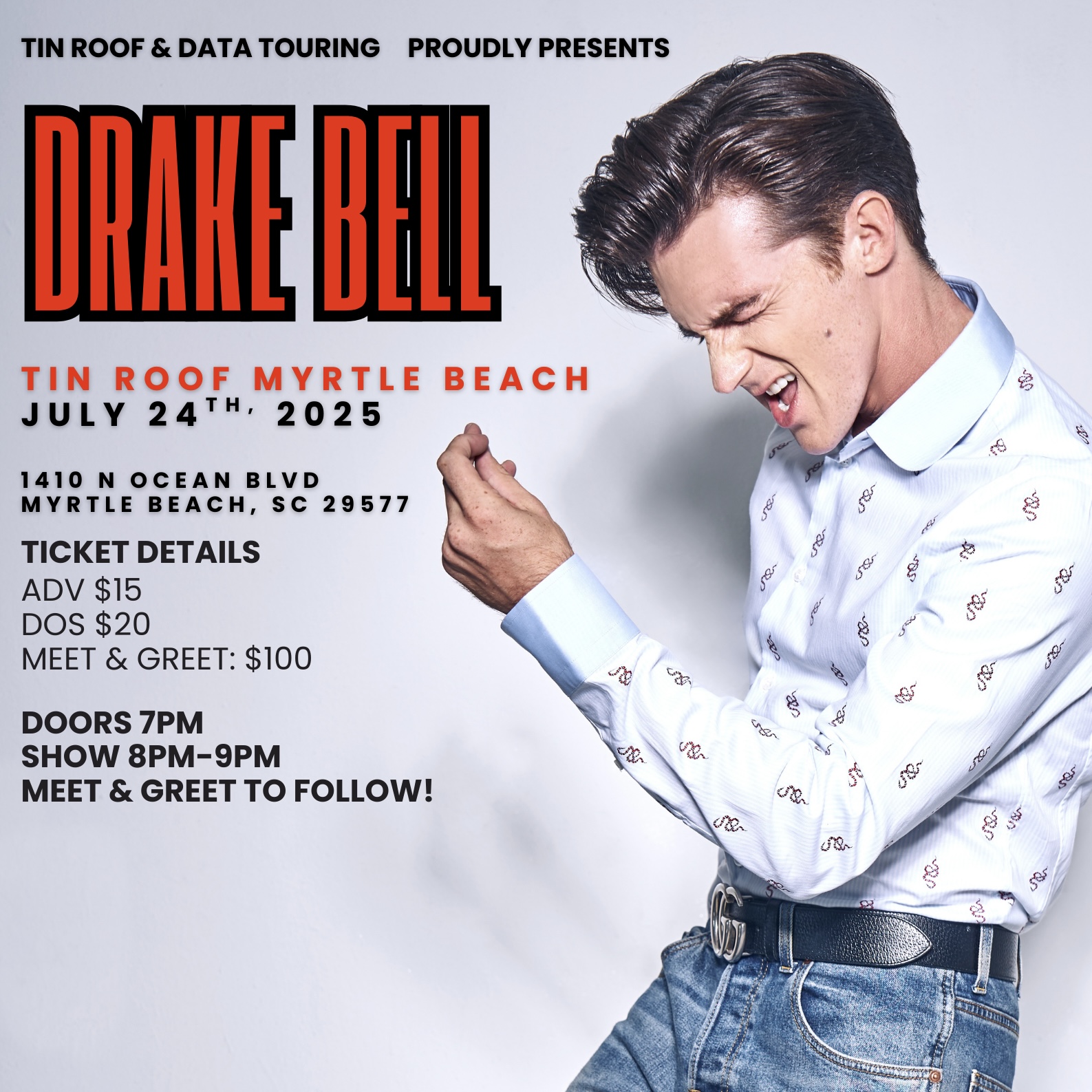 Drake Bell at Tin Roof Myrtle Beach! image