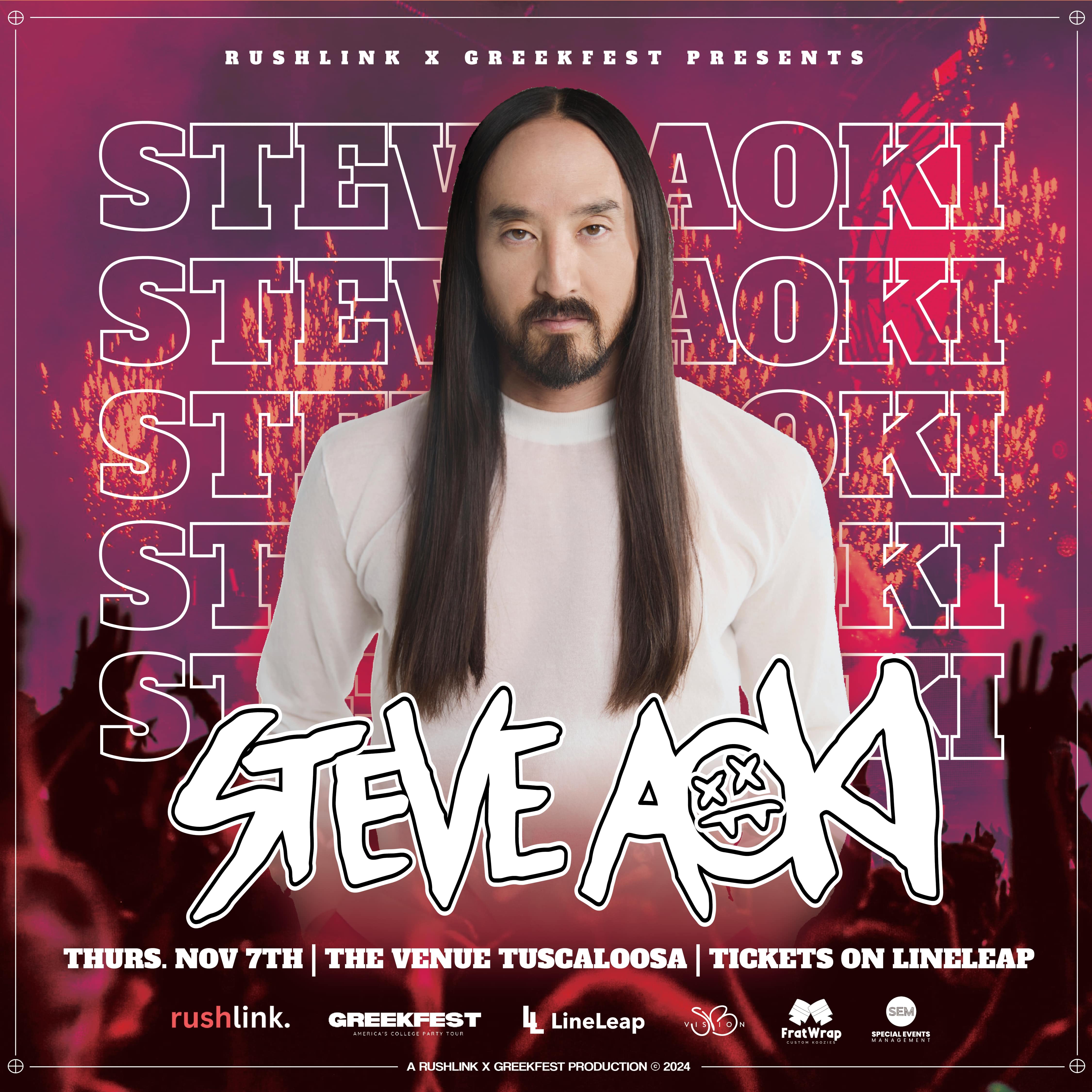 RushLink and GreekFest Presents: Steve Aoki image