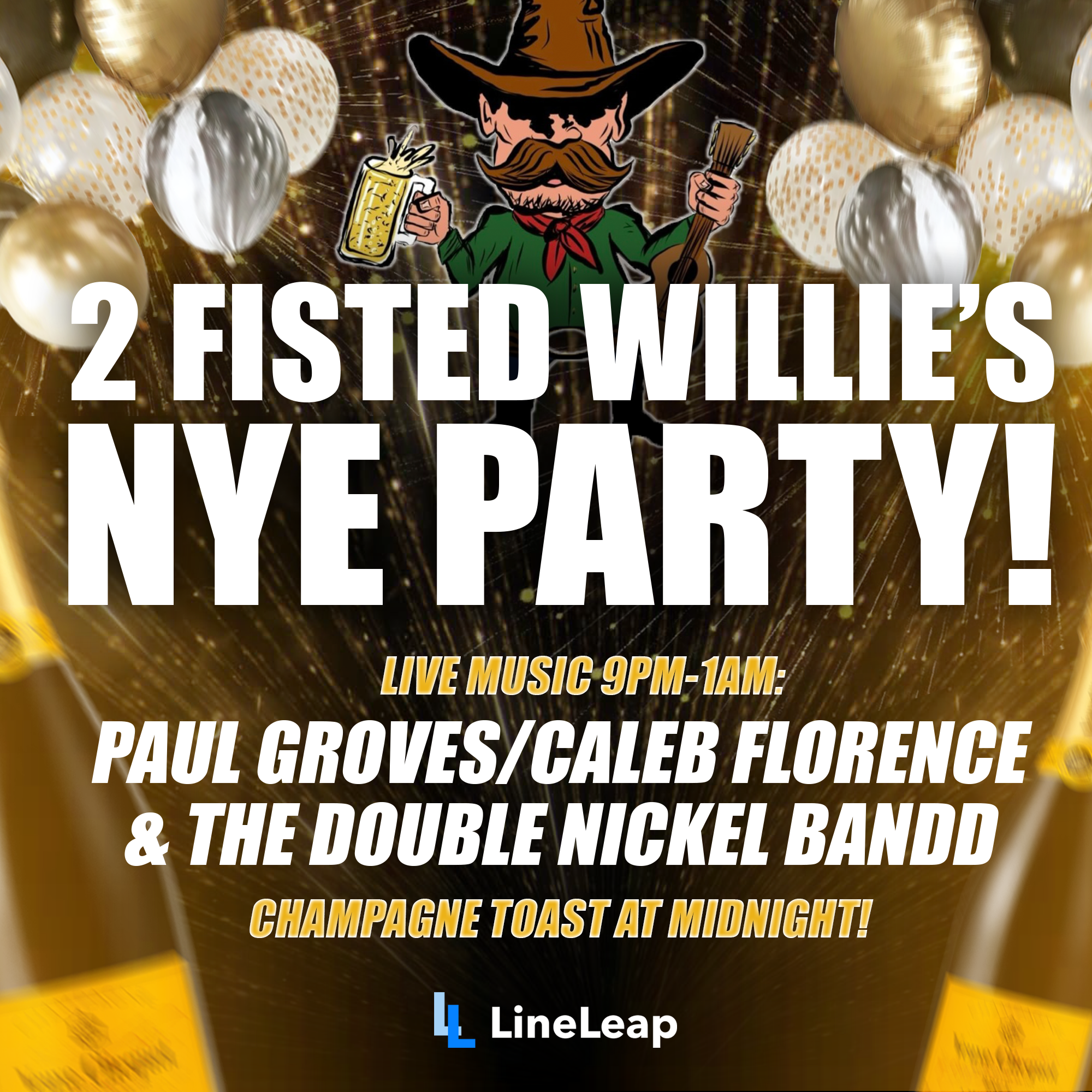 NYE at 2 Fisted Willie's  image