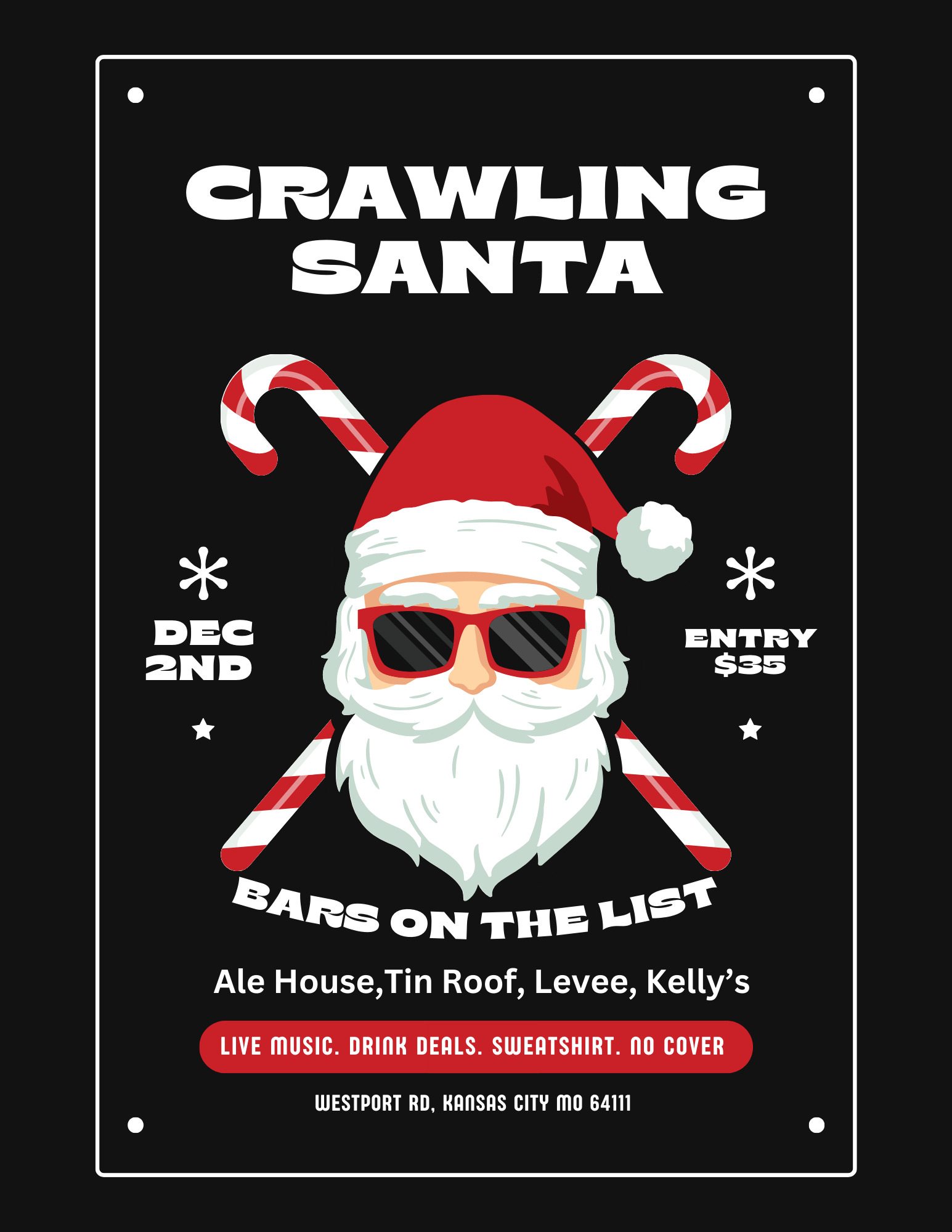 Crawling Santa Charity Bar Crawl image