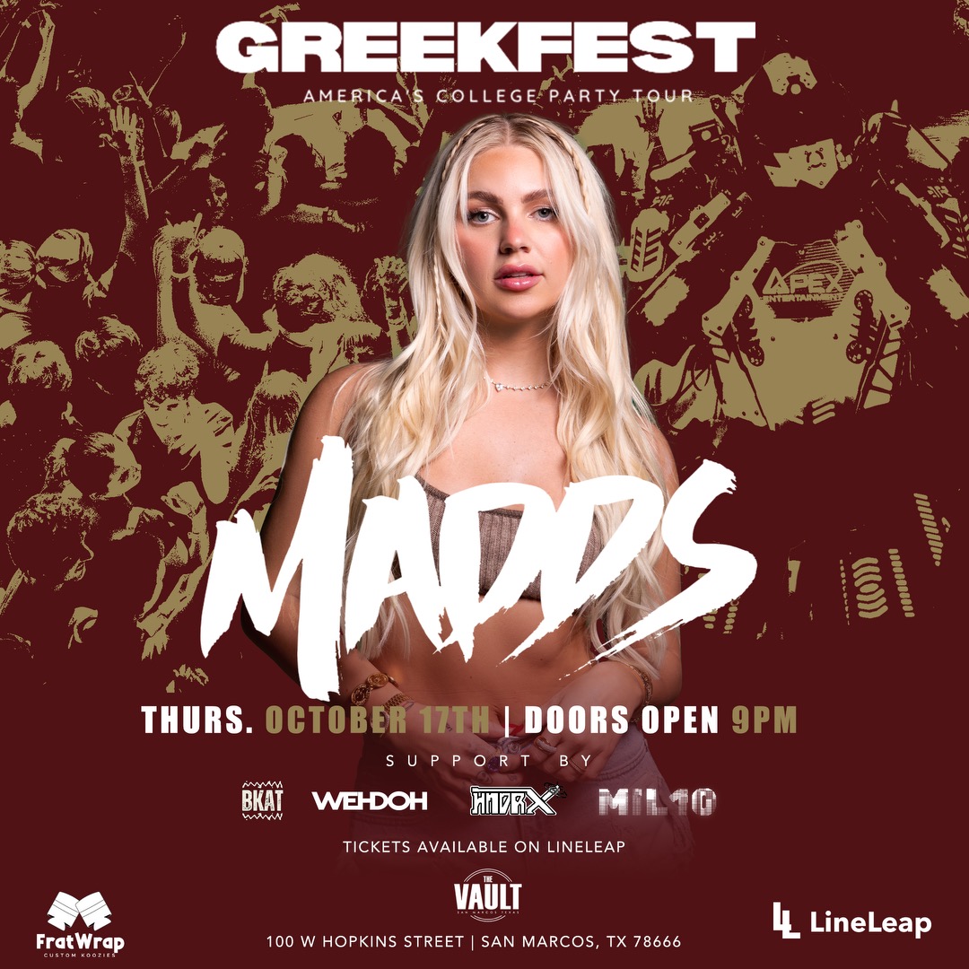 GreekFest Presents: MADDS @ The Vault image