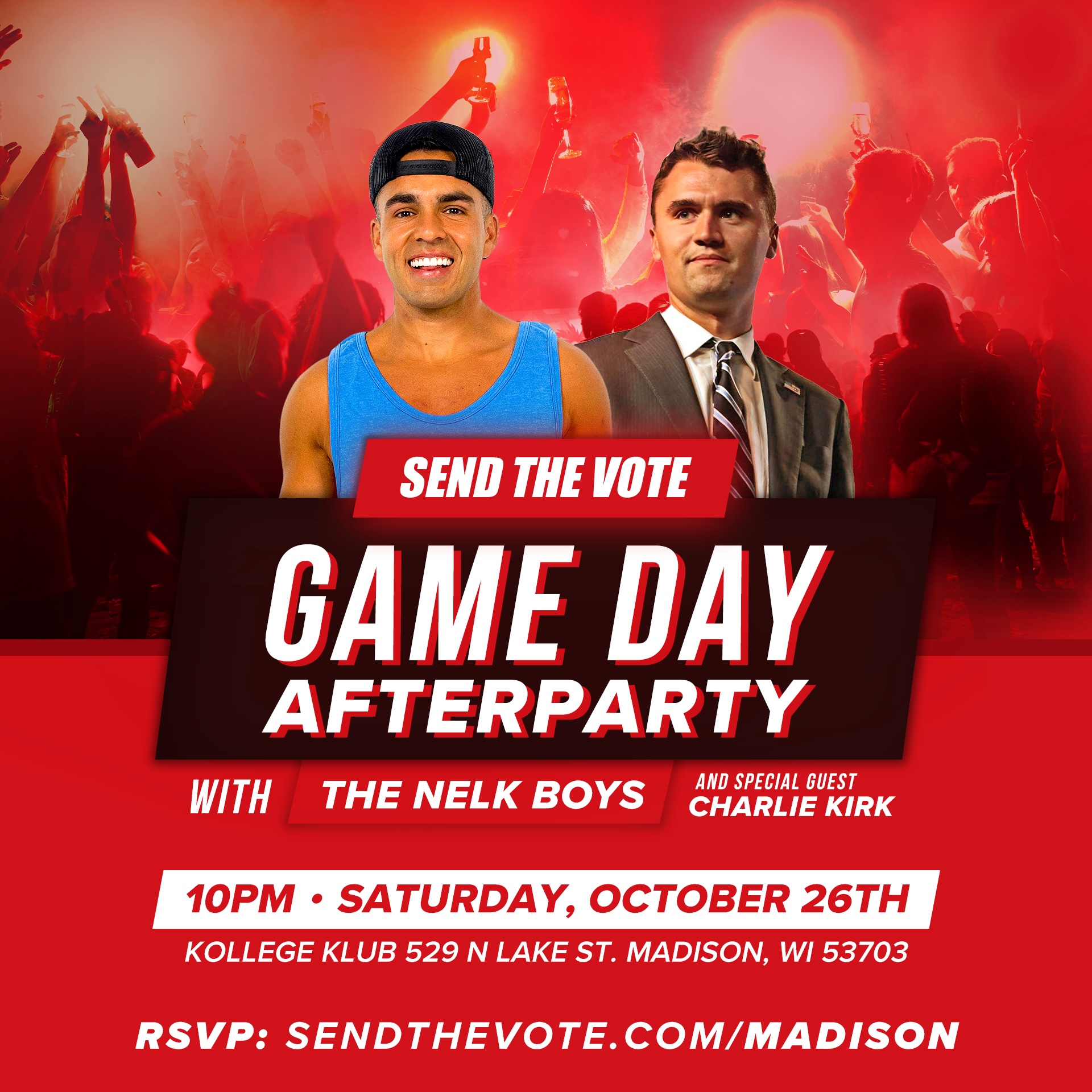 Nelk Boys SEND THE VOTE Afterparty image