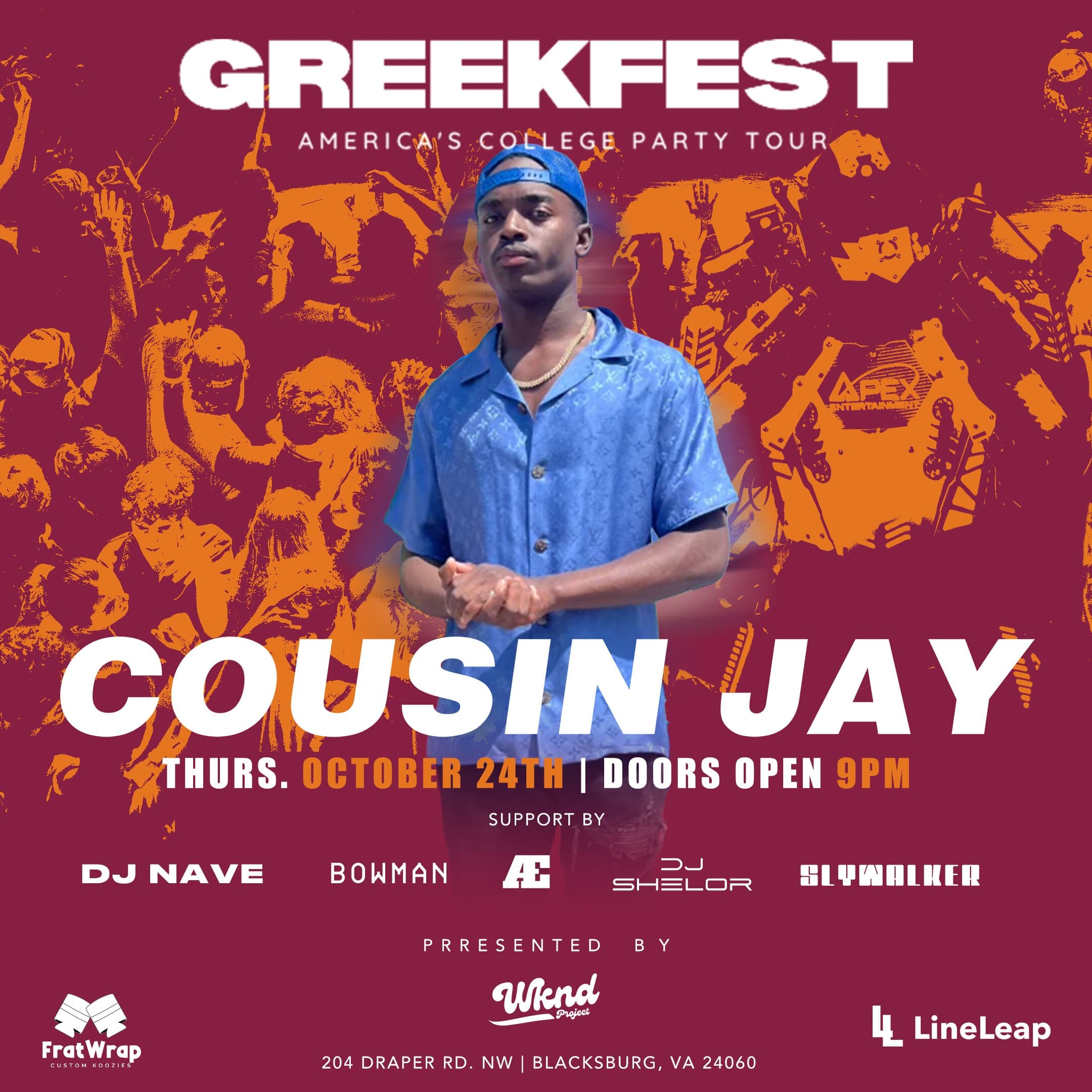 GreekFest x PROJECT WKND Presents: Cousin Jay image