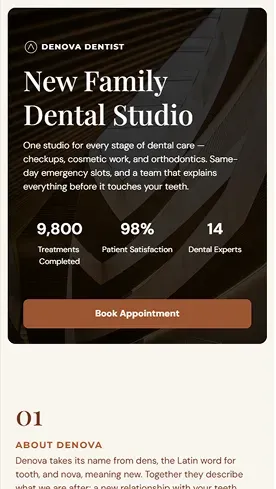 Health & Appointments, Denova Dental Studio thumbnail