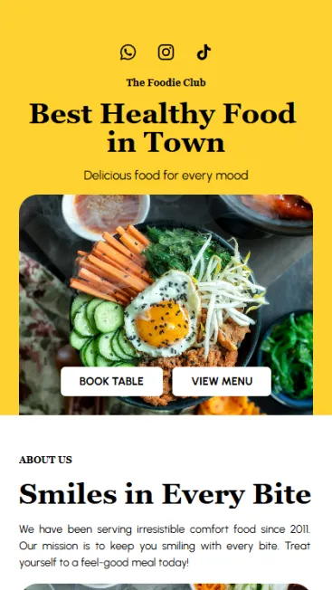 Food & Resto Website in Yellow Black Style thumbnail