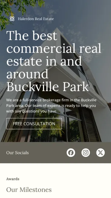 Real Estate Website in Beige Brown Modern Elegance Style thumbnail