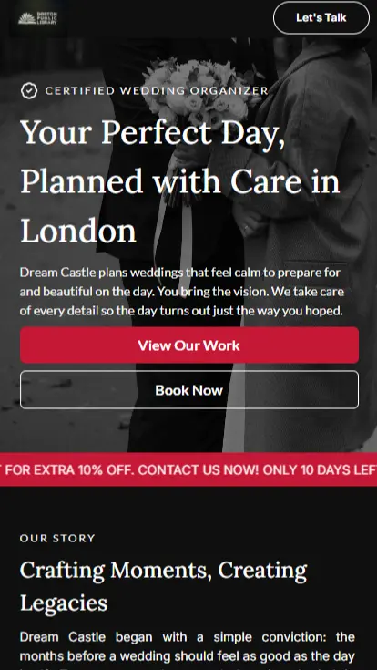 Wedding Organizer Red Black Modern Style Template thumbnail