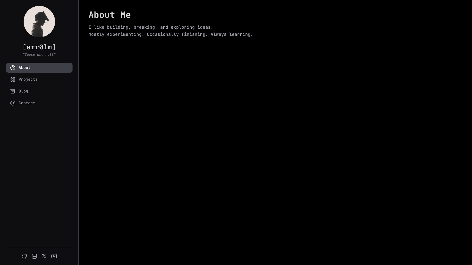 errol m's Full Stack Developer portfolio screenshot